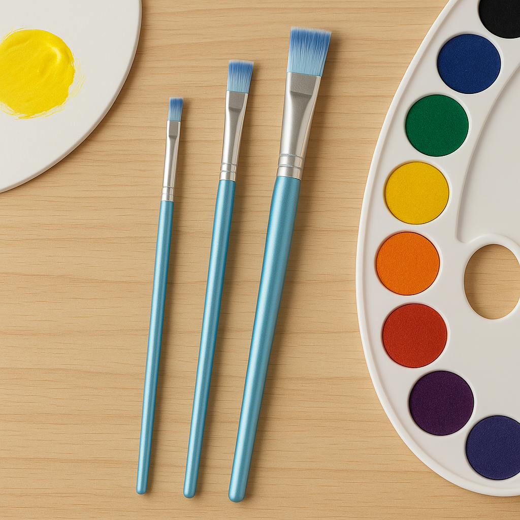 Set 3 Pensule Artist Brush – pentru acrilice, ulei și acuarele