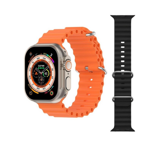 Smartwatch multifuncțional 1.99” – curea extra, apeluri & monitorizare completă
