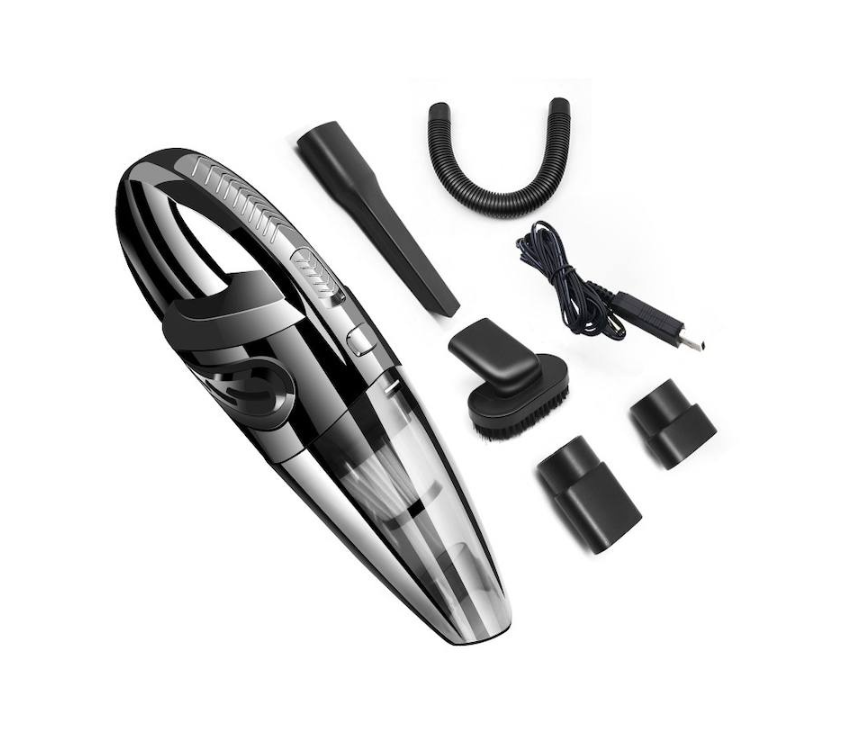 Aspirator portabil, Cu acumulator, Incarcare USB-A, 120W, Negru