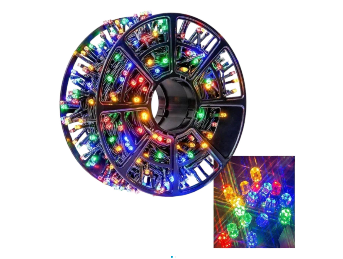 Instalatie rola, 30M, 180 Led, Multicolor, Becuri Model Diamant