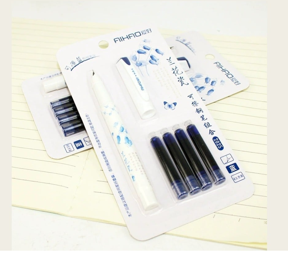 Set Stilou AIHAO cu 4 Rezerve – Cerneală Albastră