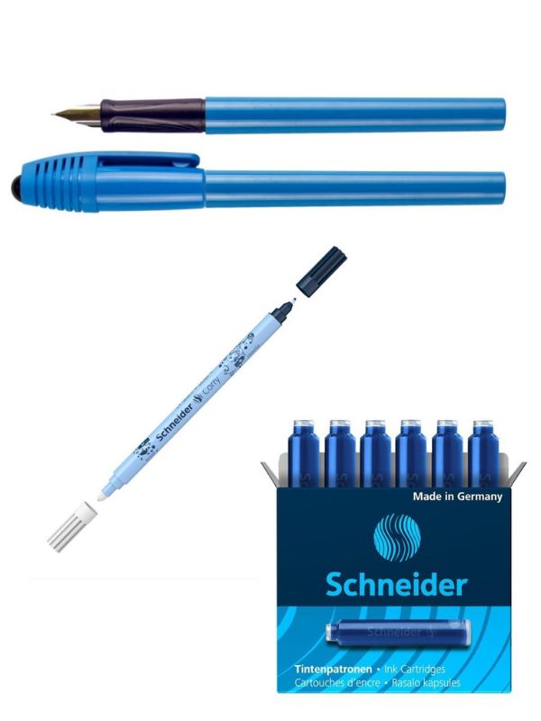 Set Stilou Schneider + Pic Corector + 6 Rezerve Cerneală – Eleganță și Precizie la Scris