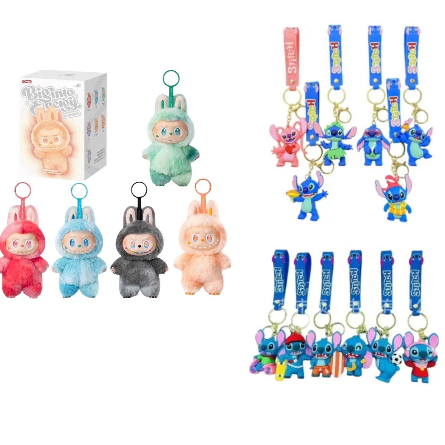 Pluș Labubu + Breloc Stitch Cadou – Set Special, Super Drăguț!