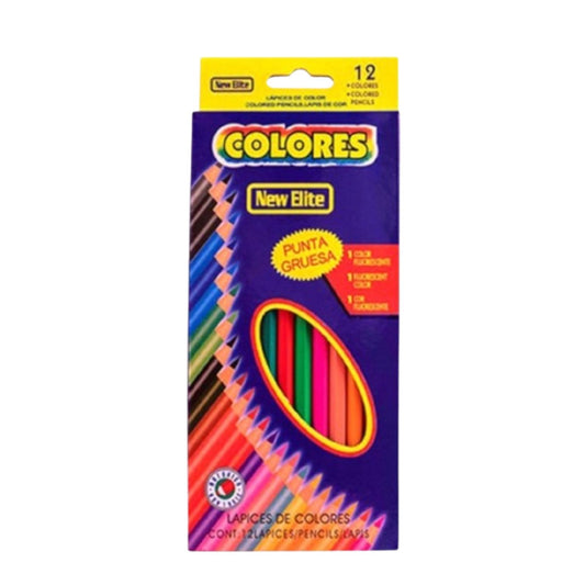 Set Creioane Colorate – 12 Bucăți, Culori Intense