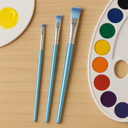 Set 3 Pensule Artist Brush – pentru acrilice, ulei și acuarele