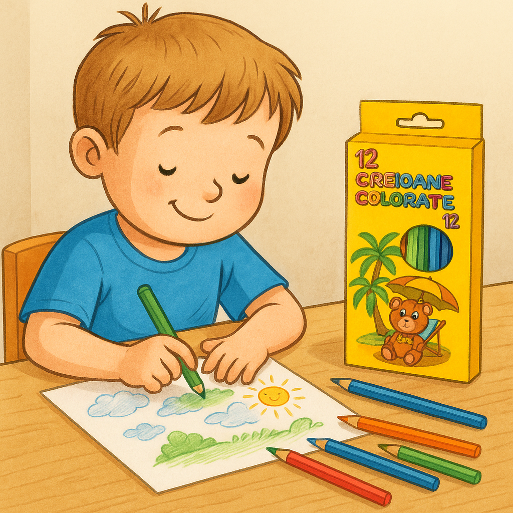 Creioane colorate 12 bucăți