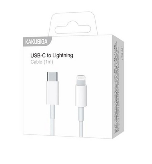 Cablu Date si Incarcare, USB-C la Lightning, PD20W, QC3.0, 1m, Alb Kaku