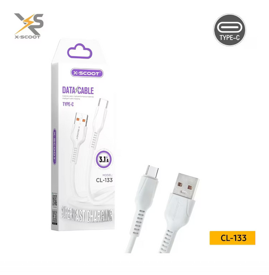Cablu Încărcare Rapidă X-SCOOT CL-133 Type C – 3.1A, 1m