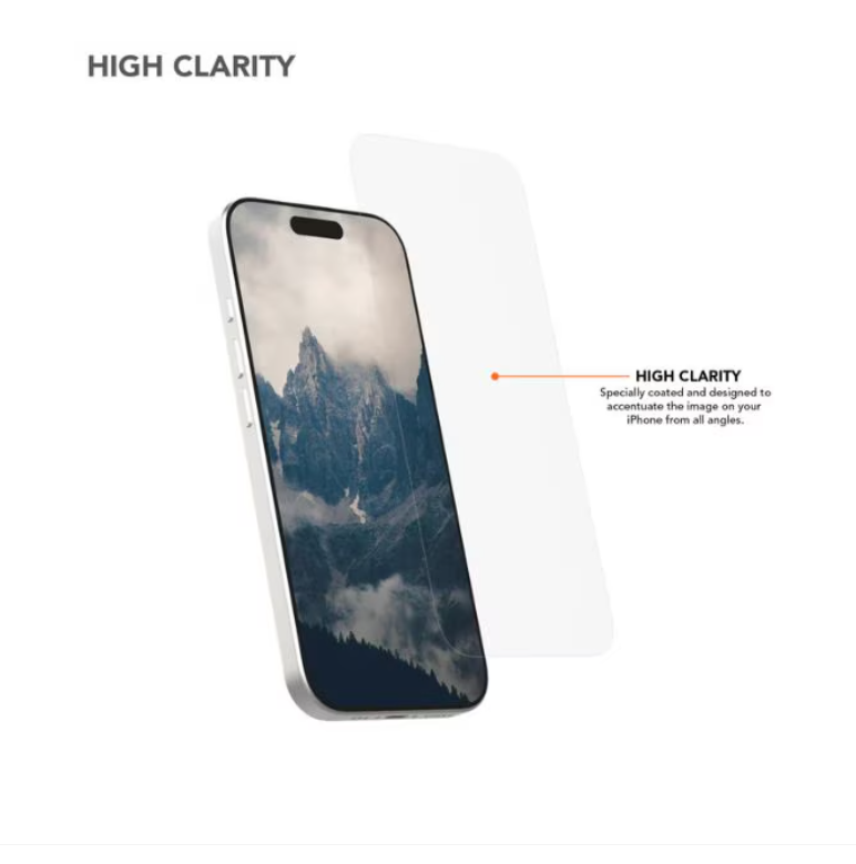 Folie de Protectie pentru iPhone 16 Pro Max cu Accesorii Montaj, Grosime 0.3 mm, Clear View, Transparenta