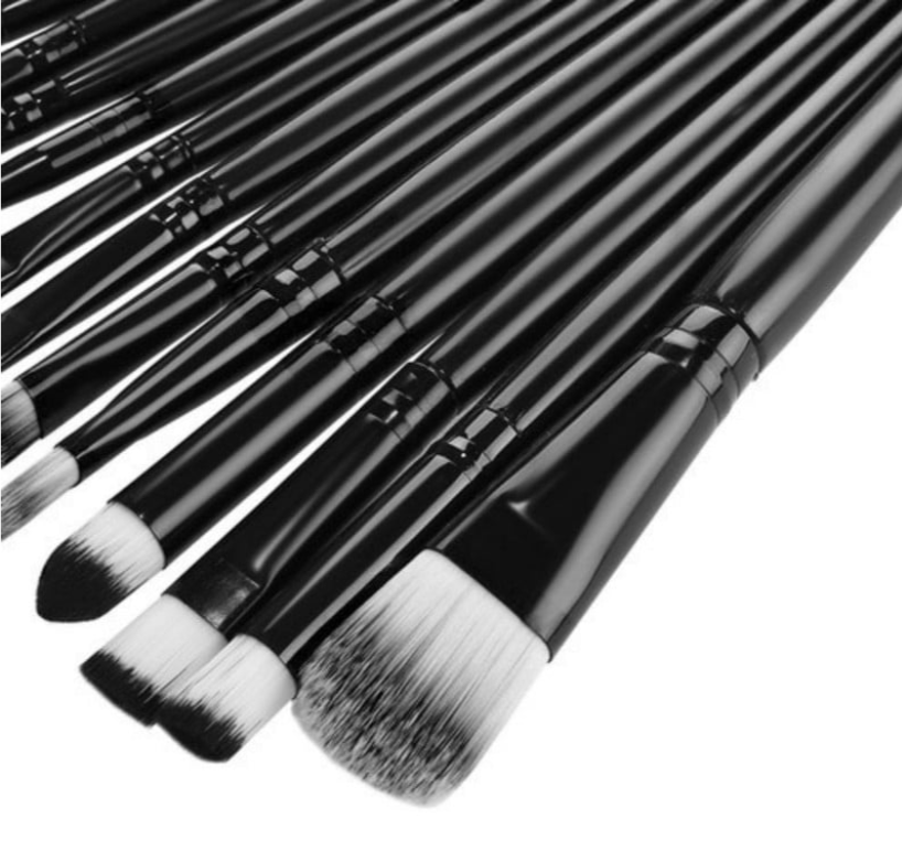 Set 20 Perii pentru Makeup, Antialergice, Lungime 15 cm