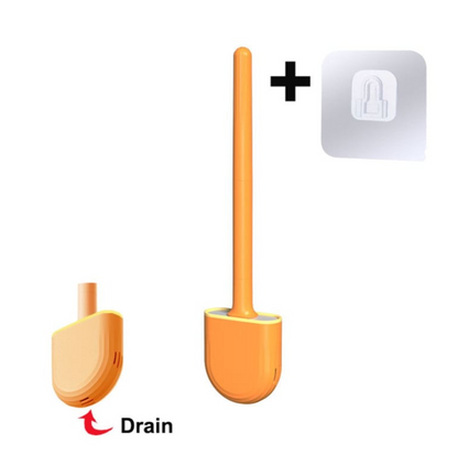 Perie Mercaton® pentru WC flexibila cu suport, Silicon, Alba, 35 X 8 cm