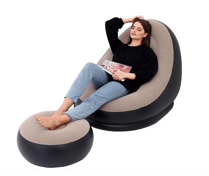 Șezlong gonflabil confortabil – ideal pentru interior, exterior și vacanță