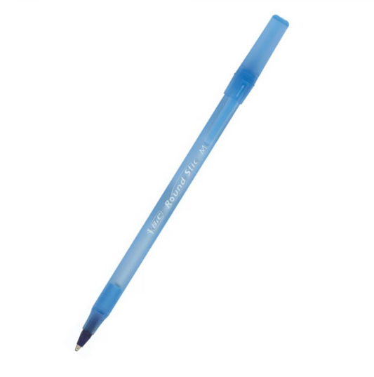 Pix Bic Round Stic Simply, transparent, albastru, 1mm, 16cm