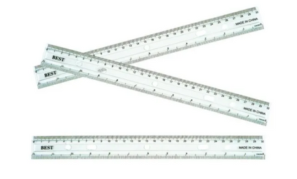 Rigla din plastic transparent 30 cm