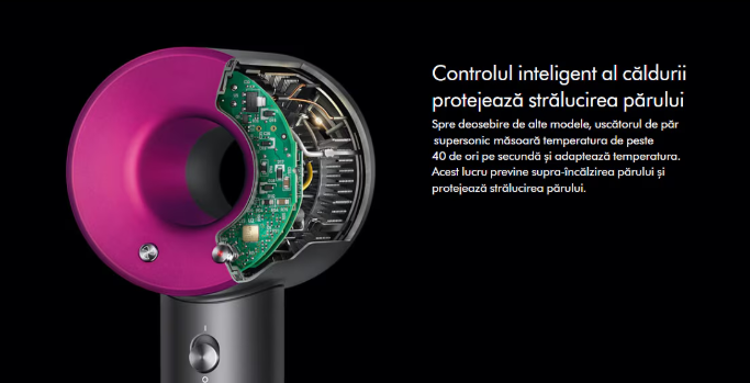 Uscator de par ultra puternic, At Performance, Ioni Negativi, Aer rece/ cald, 3 Trepte de viteza, 4 Trepte de temperatura, 5 Capete diferite