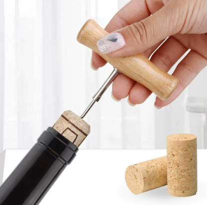 Tirbuson cu Maner din Lemn 9x10cm