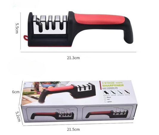 Ascutitor Cutite Manual cu 3 Niveluri 21x5cm