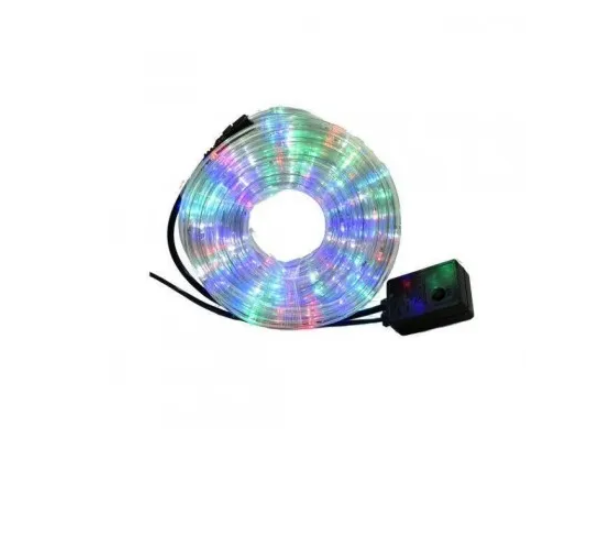 Furtun Luminos LED 10m Multicolor cu Starter, 8 Jocuri de Lumini, pentru Interior și Exterior