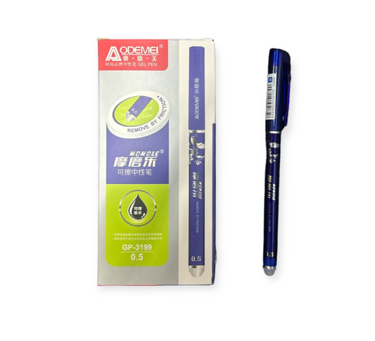 Pix cu Gumă pentru Șters, Albastru, 0.5 mm, Cerneală Termosensibilă, Model AODEMEI GP-3199