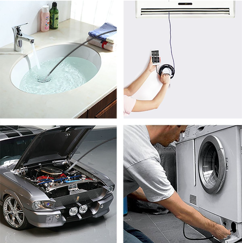 Camera Endoscop engross, 5M, impermeabila pentru telefon, 6XLED, USB/MINIUSB, Cablu 5 M, Negru