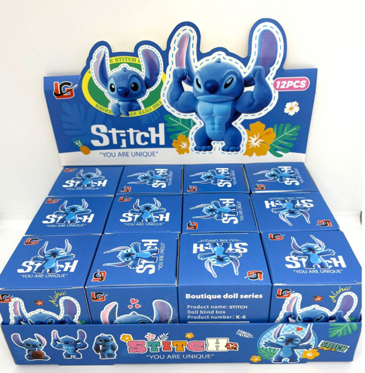 Stitch figurine surpriză în cutie – blind box colecționabil