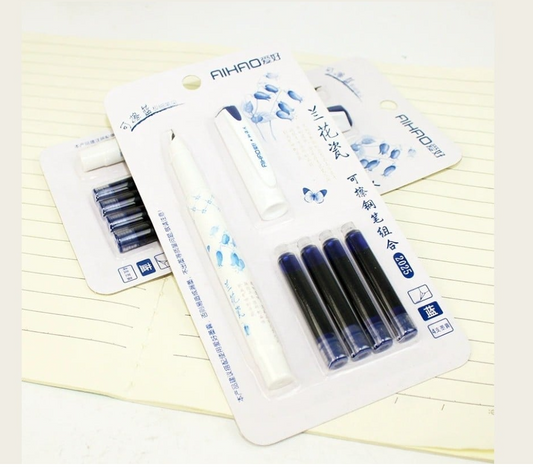 Set Stilou AIHAO cu 4 Rezerve – Cerneală Albastră