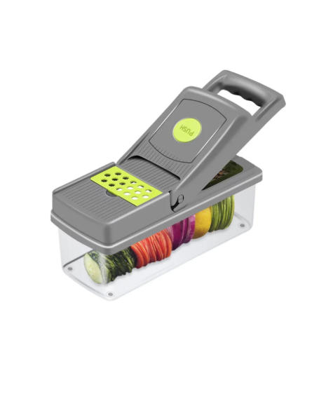 Răzătoare 14 în 1 Kaiser Chef – Set Multifuncțional cu Tăietoare, Feliator, Dicer, Recipient și Accesorii