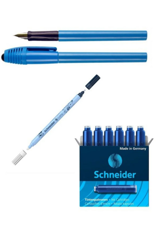 Schneider Set Stilou + Corector + 6 Rezerve Cerneală – Eleganță și Precizie la Scris