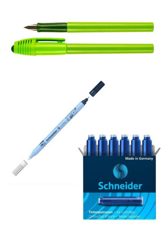 Schneider Set Stilou + Corector + 6 Rezerve Cerneală – Eleganță și Precizie la Scris