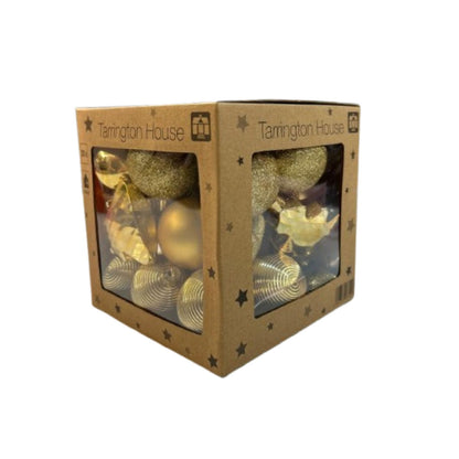 Set Globuri și Decorațiuni pentru Brad – 30 Piese, Diferite Forme, Tarrington House, Ornamente Crăciun