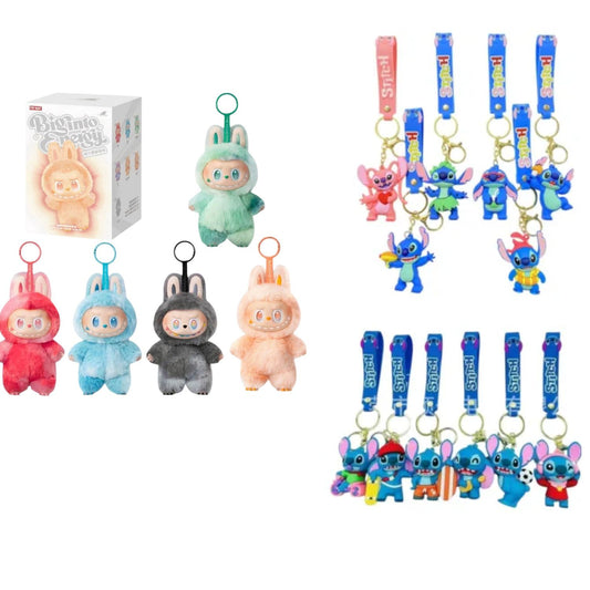 Pluș Labubu + Breloc Stitch Cadou – Set Special, Super Drăguț!