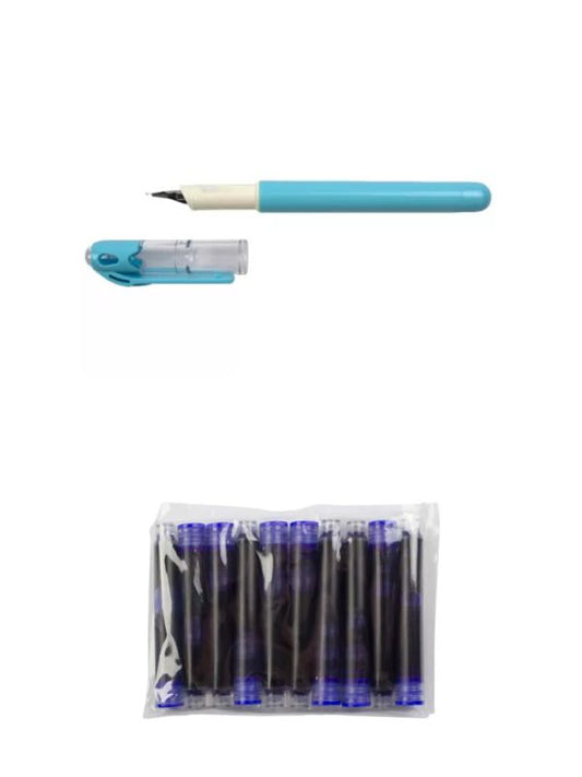 Stilou EVOffice albastru plus 10 rezerve lungi speciale