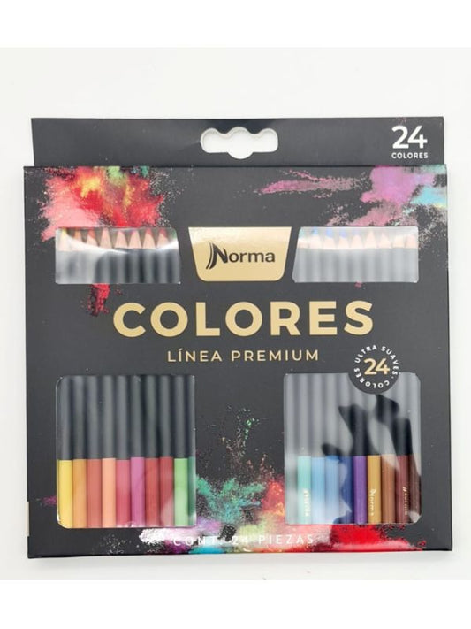 Creioane colorate Premium set 24 buc