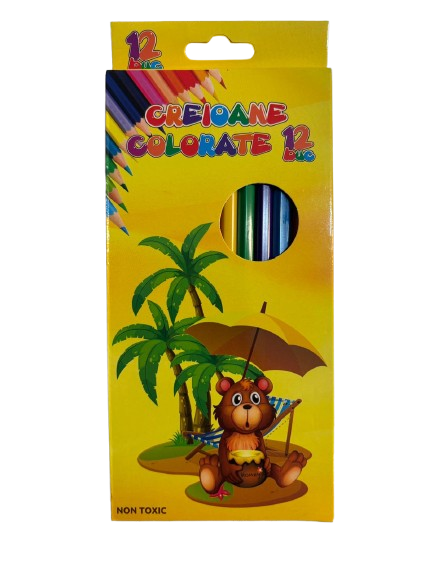 Creioane colorate 12 bucăți