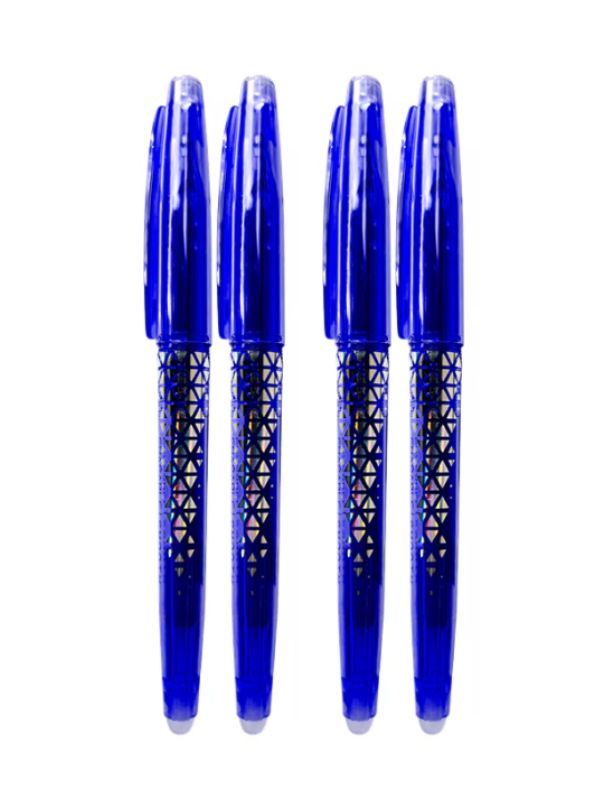 Set 4 pixuri cu ștergere Bia – cerneală ștergibilă, gumă inclusă